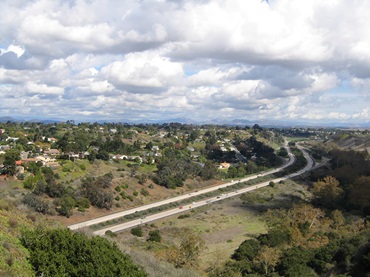 Aerial view of SR 52 highway extension in San Clemente.